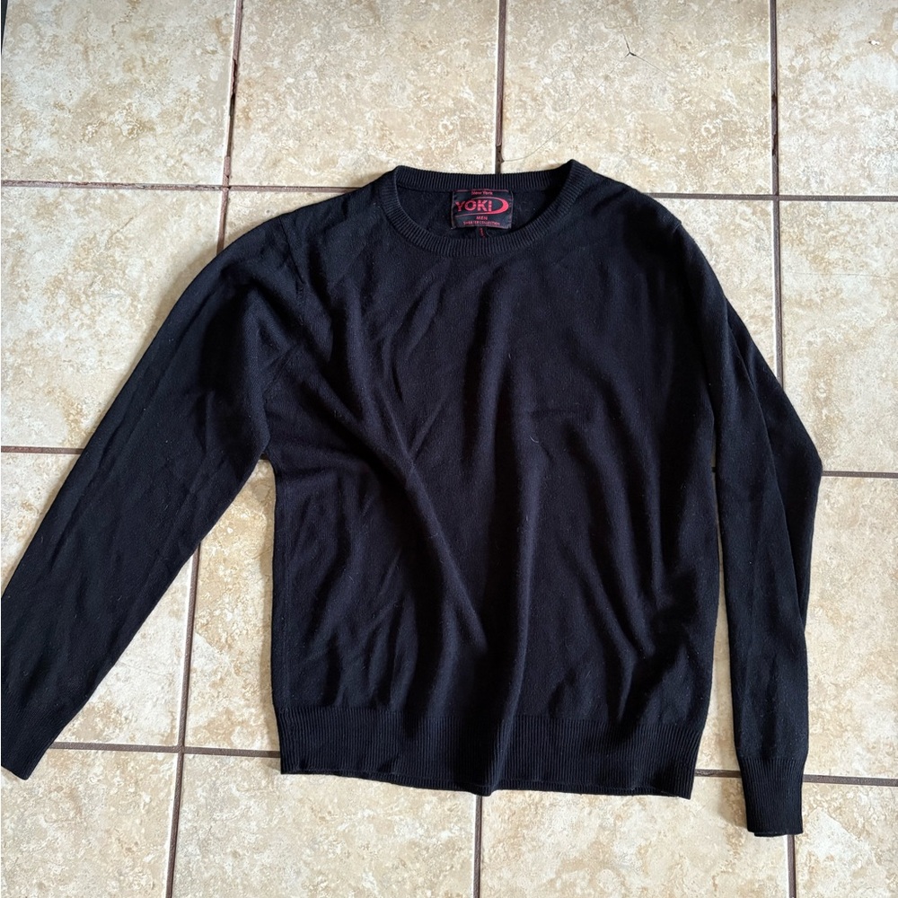 Yoki Black Crewneck Men's Sweater